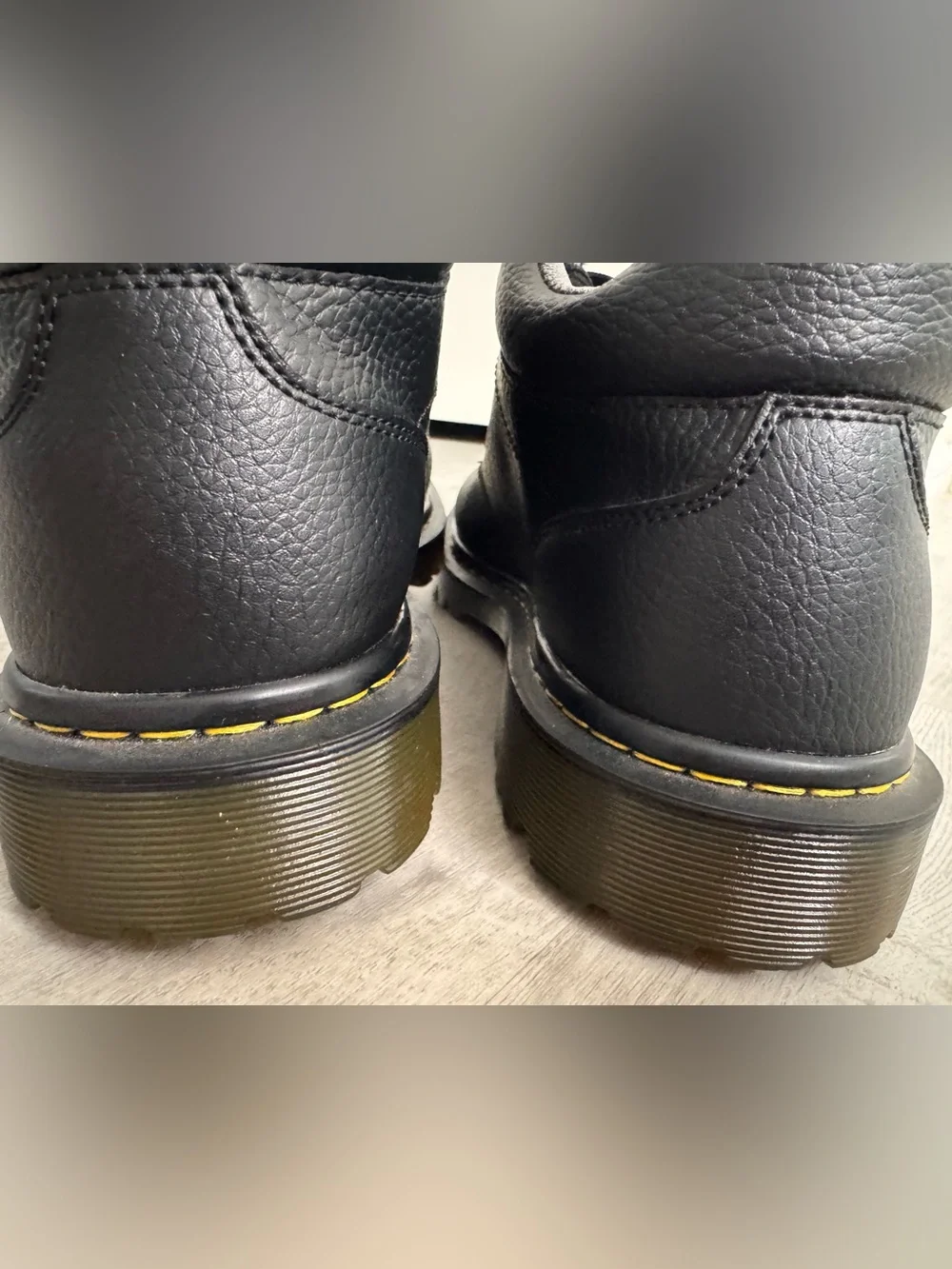 Men’s Dr. Martens Leather Harrisfield Boots, Black, Size UK 10, US 11